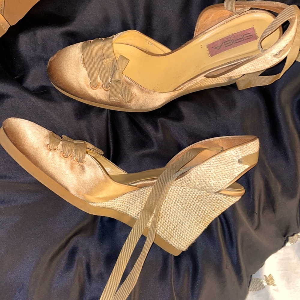 2/$40 SPIGA Italy lace up wedges